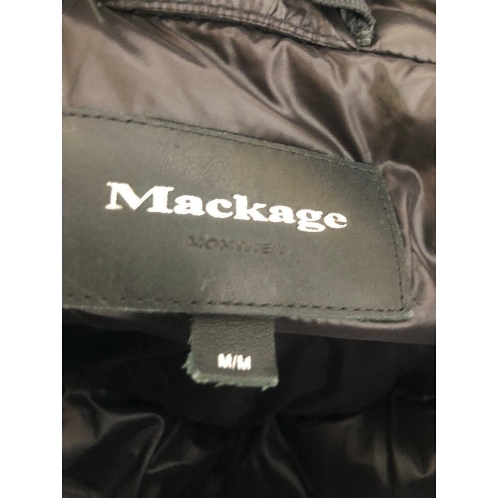 Mackage Mini Houndstooth Jacket Puffer Metallic Silver Black M - Picture 6 of 12